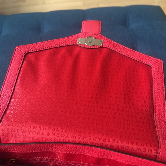 NEW KATE SPADE PARCHMENT DRIVE Josephine Red Pink Crossbody Purse Geranium - Picture 9 of 16